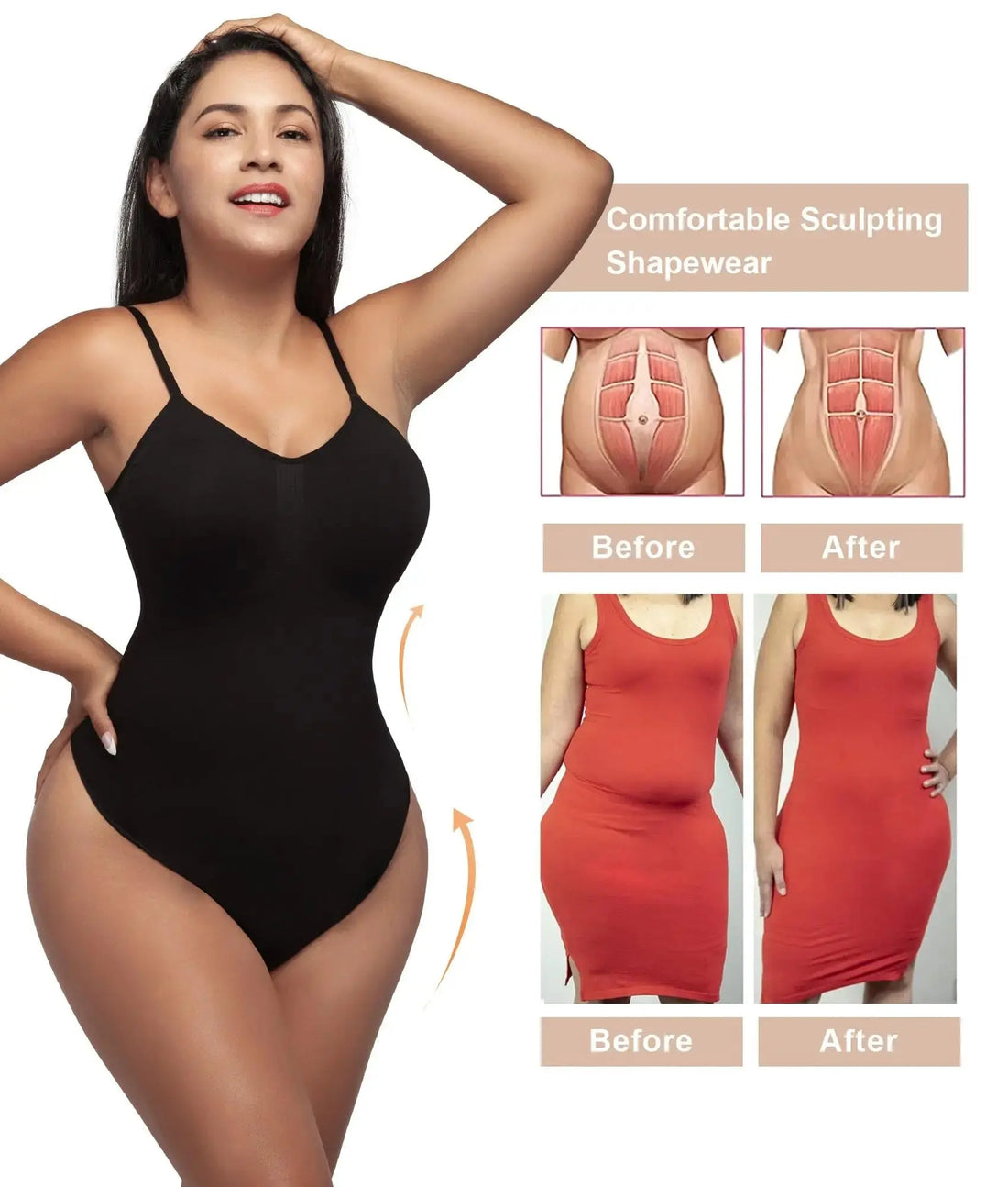 Body Gainant à Coupe String